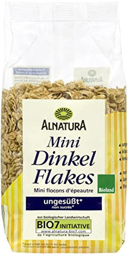 Alnatura Mini Dinkel Flakes - Bio-Qualität – ungesüßt, knusprig - Frühstück , 175 g