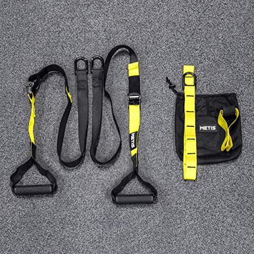 METIS Suspension Trainer - Resistance Training Suspension Straps | Strength Training Equipment - Home Gym Accessories Kit | Bodyweight Exercise & Workout
