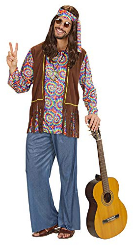 W WIDMANN MILANO Party Fashion - Kostüm Psychedelic Hippie Mann, Flower Power, Reggae, Faschingskostüme