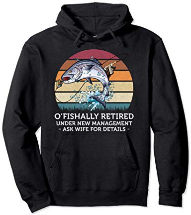 OFishally fragen Frau für Details Vintage Fishing Lover Pullover Hoodie