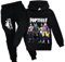 zhaojiexiaodian Ragazzi Unisex 3D Print Pullover Bambini Jogging Felpe Felpa Tuta Abbigliamento Sportivo Outwear Maglione Hip Hop Streetwear Top con Cappuccio (IT, Numero, 140, Nero)
