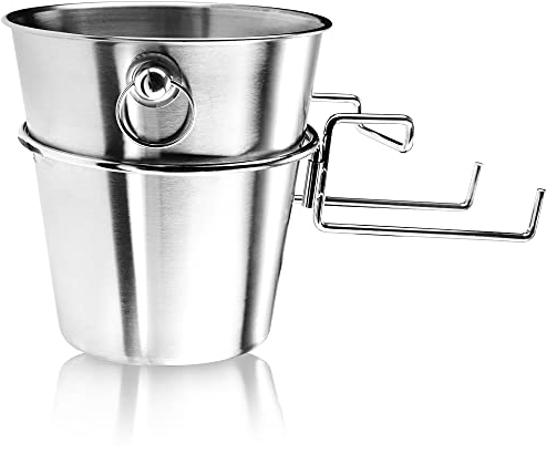 COM-FOUR® Sektkühler mit Tischhalter - Kühlkübel für Sekt, Wein und Champagner - Edler Weinkühler aus Edelstahl für kühle Getränke