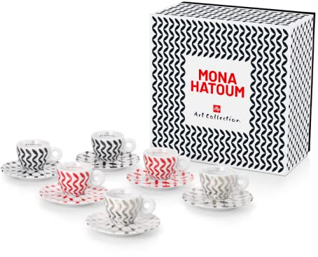 Zeus Party Collection Mona Hatoum - Set da 6 tazze Cappuccino con Piattini