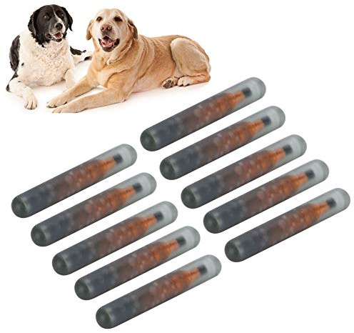 Haustier-Mikrochip, 10 Stück 1,25 Mm Universal-Haustier-ID-Mikrochip 134,2 KHz /125 KHZ/ Ntag216 Nfc Haustier-ID-Tags Leichte Glasröhre Mikrochip Hund für Tier/Haustier/Hund/Katze/Schwein