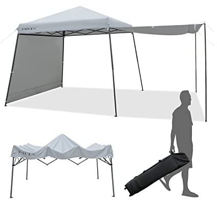 COSTWAY Gazebo Pieghevole 3x3 m, Impermeabile e Protettivo da Sole | Gazebo Pop Up con Pareti/Tende Parasole, Altezza Regolabile e Borsa a Ruote per Giardino Spiaggia e Campeggio