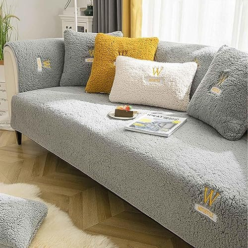 Sofa Cover Corner Sofa L Shape - Non-Slip Velvet Protective Cover - Sofa Cover for 1 2 3 4 Seater Couch - Sofa Protection & Sofa Protector - Sofa Throw, Couch Cover