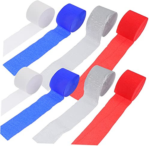 Gadpiparty 8rollen Bunte Krepppapier Hochwertige Dekoration Für Partys Hochzeiten Und Feste Vielseitig Einsetzbar Leicht Leuchtenden Farben Zum Basteln Und Dekorieren