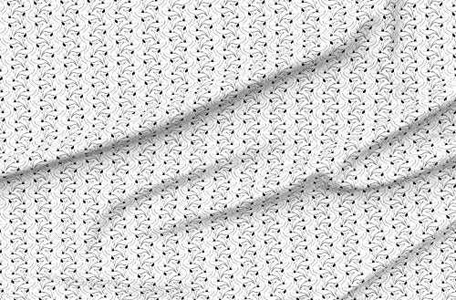 Spoonflower Fabric - Arctic Foxes White Fox Simple Elegant Pond Nature Printed on Polartec(R) Fleece Fabric by The Yard - Sewing Blankets Loungewear and No-Sew Projects
