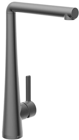 Bristan Pine Kitchen Tap, Gun Metal, PNE EFSNK GM | Swivel spout, Top fix EasyFit installation, Eco Start saves energy, Single lever, Kitchen mixer tap, Lifetime Cover