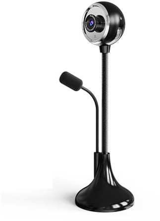 Swokely Caméra de bureau USB debout 1080p (2K) 30 Hz HD Streaming Webcam avec micro, rotation à 360 °, caméra portable avec objectif grand angle, convient pour conférence/appel/classe Web/diffusion en