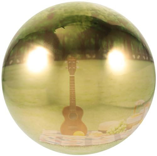 Levemolo Große Edelstahl Dekokugel Goldfarben Spiegelnd Wetterbeständig Zur Garten Und Hausdekoration Vielseitig Als Outdoor Gazing Globe Geeignet