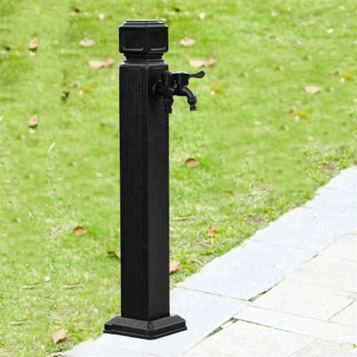 Colonna d'acqua verticale da giardino in acciaio inossidabile per esterni antigelo Supporto per tubo dell'acqua quadrato con fontana idrante Caratteristica 60 cm rubinetto singolo