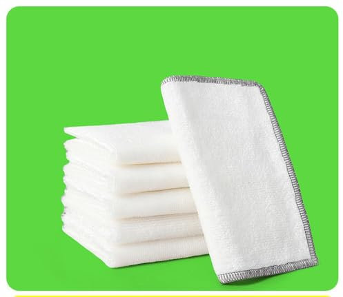 10 Pcs De Chiffon De Nettoyage en Fibre De Bambou,Chiffon À Vaisselle Épaissi pour La Cuisine,Torchon À Vaisselle Absorbant Et Non Pelucheux pour La Maison