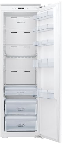 Teknix BITHTL Integrated Tall Larder Fridge - Built-in with 300L Capacity - Chrome Wine Rack - Digitals Controls - Two Year Cover - White, H177.2 x W54.0 x D54.5 (cm)