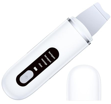 Limpiador ultrasónico para la piel, exfoliante facial y de poros, limpiador de y poros, raspador de cuero cabelludo y cara, recargable, ligero, 17,2 x 4,6 x 3,5 cm, para hombres y