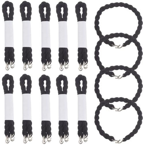 SOFPLATE 1 boîte de 16 bandes Élastiques Noires pour Bottes Pantalons Militaires Bottes Leggings avec Crochets Métalliques pour L'Armée la Marine L'Armée de L'Air la Randonnée L'Escalade le Cyclisme l
