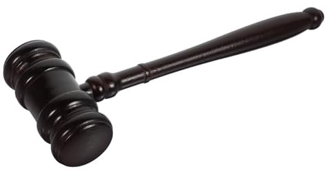 INOOMP Judge Gavel Set Solid Wood Hammer for Auction Courtroom and Costume Use 1 Piece Design for Judges and Collectors