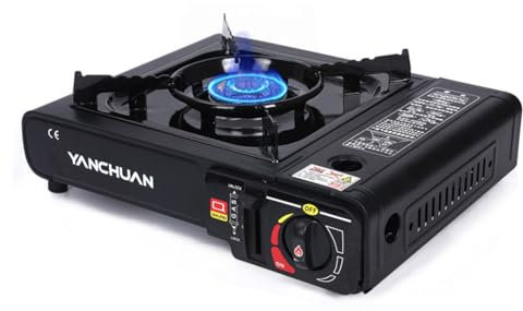 Réchaud À Gaz De Camping, Réchaud À Cassette Réchauds À Brûleur De Taille Compacte, Pour les Camping Et La Randonnée, Brûleurs À Allumage Piézo-électrique
