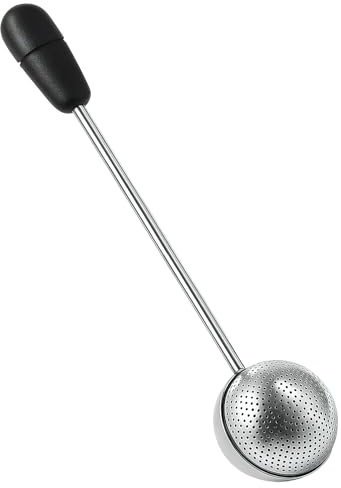 Lotnery Long Handle Tea Ball, 1PC Tea Strainer Ball with Handle for Loose Leaf Tea and Mulling Spices, Stainless Steel Tea Infuser, Reusable Fine Mesh Tea Interval Diffuser