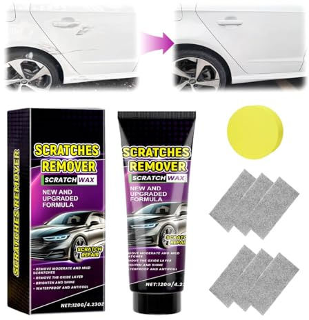 Nano Cloth Car Scratch Remover, 2025 Nuova Rimuovi Graffi per Veicoli con Panno Nano e Spugna, Pasta per Riparazione Graffi, Polish Auto Rimuovi Graffi (120g)
