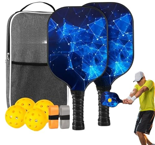 Pickleball-Ausrüstung, Pickleball-Schläger-Set – Sportzubehör, leicht, ergonomisch, für Männer, Frauen, Mädchen, drinnen und draußen, für Sport und Training