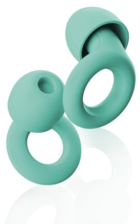 MASSNER Noise Reduction Ear Plugs for Sleep & Focus – Pack of 1 Soft Silicone Reusable Earplugs with Multiple Ear Tips & Carry Case, Surprise Black or Green Colour