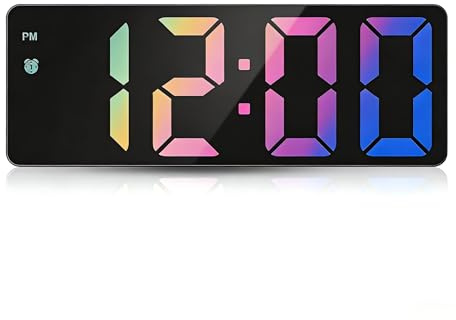 AMIR Upgraded Digital Alarm Clocks for Bedrooms, LED Digital Clock with Dual Power Supply, 12/24H, Dimmable,DST,Snooze,Desk Clock for Home Office School