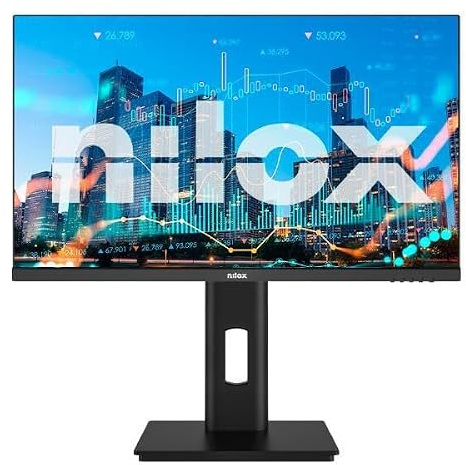 Nilox NXM27R2K1201 Monitor Business 27'' 2K QHD IPS 120 Hz, Regolabile, Speaker Integrati, Connessioni HDMI/DP