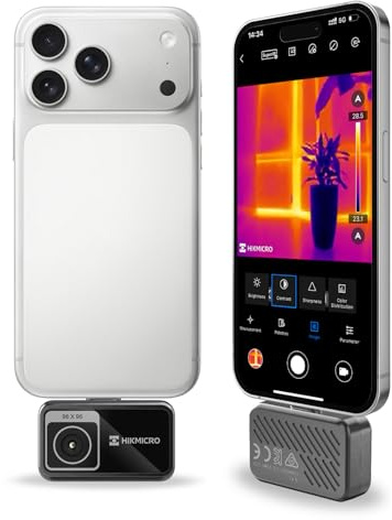 MiniE Thermal Camera, iOS/Android, 96x96 IR, No Accessories | 192x192 SuperIR, USB-C, 25Hz, Phone/Tablet/PC, Home & HVAC & Electrical Tools