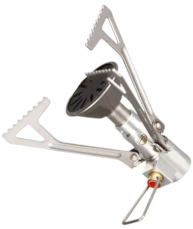 DECOMELODY Réchaud de Camping Acier Inoxydable Mini Cuisinière Portable Anti-fuite avec Joint Fluoré pour Pique- et Plein Air
