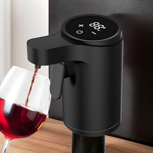 Smart Liquor Dispenser, Automatic Touch Screen Decanter,Electric Wine Aerator Smart Whiskey Pourer, Enhance The Flavor of Every Drink, Suitable for Most Wine Bottles