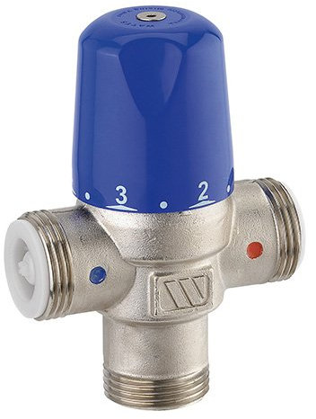 Watts - Mitigeur thermostatique - Mitigeur thermostatique compact MMV-C corps 3/4 (20/27) nickelé Mâle DN 20 – Watts