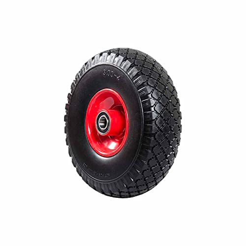 FRONTTOOL Sackkarrenrad Vollgummi Pannensicher | 20mm Achse | 110 kg | 75mm Nabenlänge & Durchstichresistent | Ideal für Gartenkarre oder Bollerwagen | Hoher Federungskomfort & Langlebigkeit