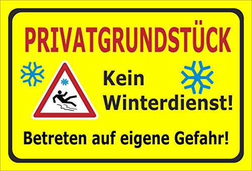 Schild Privat-grundstück - 30x20cm - 3mm Aluverbund – 20 Var S00018-119-C