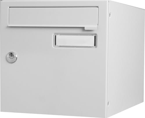 Boîte aux lettres normalisée la poste 1 porte RENZ Interval, acier gris
