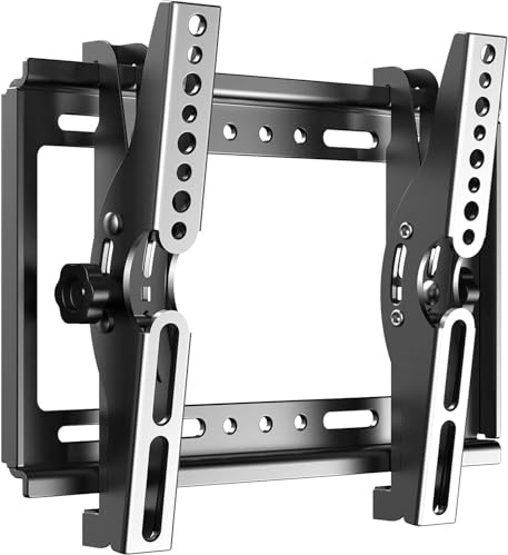 JXMTSPW Tilt TV Mount for Most 14-42 Inches Flat Curved Screen TVs and Monitor, Fit 22 24 27 32 39 40 Universal Slim Profile Wall Mount Bracket Loading 55lbs, Max VESA 250x210mm, Small TV Wall Mount