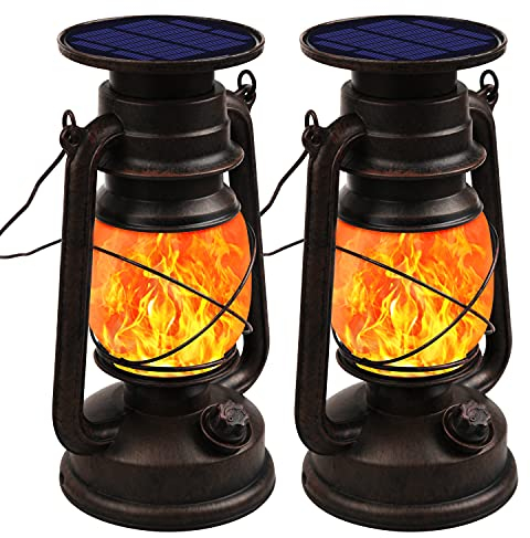 Shinmax Lanterne Solaire Extérieure,Lampe Solaire Eclairage Lanterne Solaire Jardin Tempête LED Éclairage Etanche IP65 Automatique ON/OFF Design Rétro Decorative pour Jardin,Terrasse,Cour,Camping,Fête