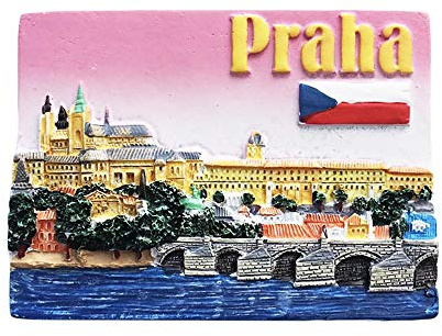 Prag Tschechische 3D Kühlschrankmagnet Souvenirs Handgemachte Harz Magnetische Aufkleber Home Küche Dekoration, Prag Kühlschrankmagnet Sammlung Geschenk