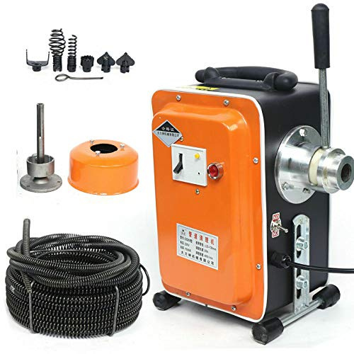 OUKANING 750W Abflussreiniger Rohrreinigungsmaschine Rohrreinigungsgerät 20-150mm IP44 für Abfluss in Bad oder Küche