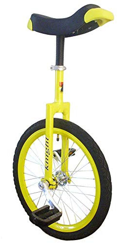HWF Einrad Kinder Einrad für Anfänger, 16 Einrad für Kinder, 20/ 24 Einrad für Erwachsene, Klein 12 Einrad für 5 Jahre Alte Kinder/Jungen/Mädchen (Color : Yellow, Size : 20 Inch Wheel)