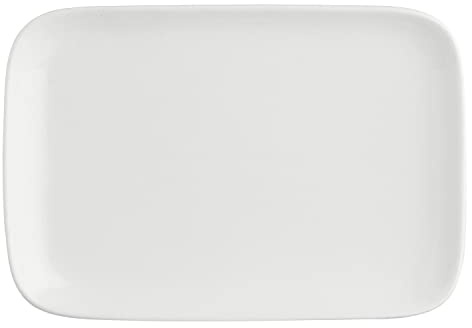La Porcelaine Blanche - Assiette Rectangulaire 30 x 22 x 2,1 cm Essentiel New Age