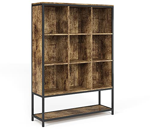 Vicco Bücherregal Fyrk, Eiche rustikal/Schwarz, 100 x 140 cm