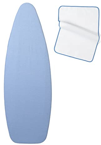 Extra Thick 7mm ironing board cover Designed in the UK. Ironing board covers fit all boards 145 cm in length and 54cm in width. ironing board covers large and medium.Full-Size Scorch Resistant Padding