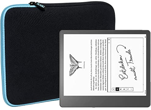 Slabo Sleeve Bag Custodia Protettiva per Tablet per Amazon Kindle Scribe (2022-1. Gen.) Custodia per Neoprene Phablet - Turchese Nero | Turquoise Black