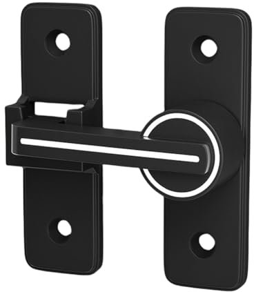 Fiorky 90 Grad Flip Tür Heavy Duty Sicherheit Tür Bolzen Schloss Zinklegierung Leuchtende Schiebetür Scheunentor für Badezimmer Garage Fenster