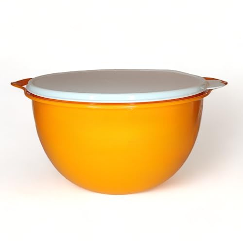 Tupperware Thatsa Mega Bowl Rührschüssel 42 Tassen 10L leuchtend orange mit weißem Siegel