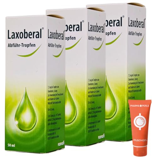 Laxoberal Abführ Tropfen 3 x 50 ml bei Verstopfung Stuhlentleerung Abführmittel I zuverlässig und schonend I Sparset mit Duschgel von Pharma Perle