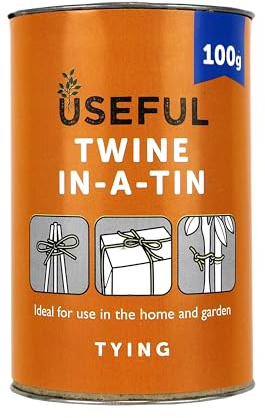 Smart Garden Useful Twine in a Tin - Natural Garden Twine For Outdoors - Gardening Accessories Tools Gifts for Gardeners