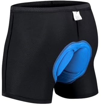 Youery Caleçon de cyclisme pour homme avec rembourrage d'assise, caleçon de cyclisme rembourré, cadeau pour cycliste, accessoire d'équitation de moto rapide et respirant
