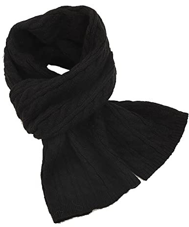 TQVLNMCR Dicker Strickschal, Zopfmuster, Wickelschal, grober, Warmer Schal for Männer und Frauen(B)
